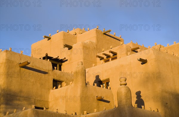 USA, New Mexico, Santa Fe, The adobe Pueblo Revival style Inn and Spa on Loretto