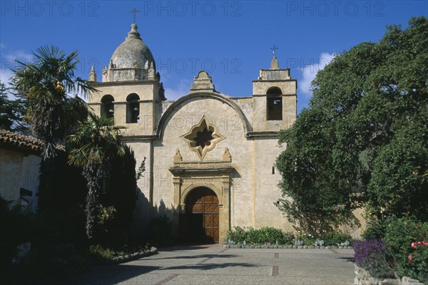 USA, California, Carmel by Sea, Exterior of Mission San Carlos de Borromeo De Carmelo