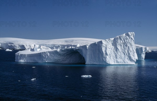 ANTARCTICA, Peninsula Region, Icebergs and deep blue water