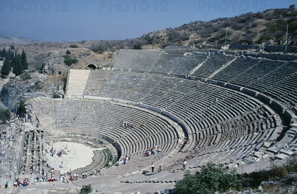 TURKEY, Aegean Coast, Ephesus, View over Theatre which dates from the first to the second century and seated twenty five thousand