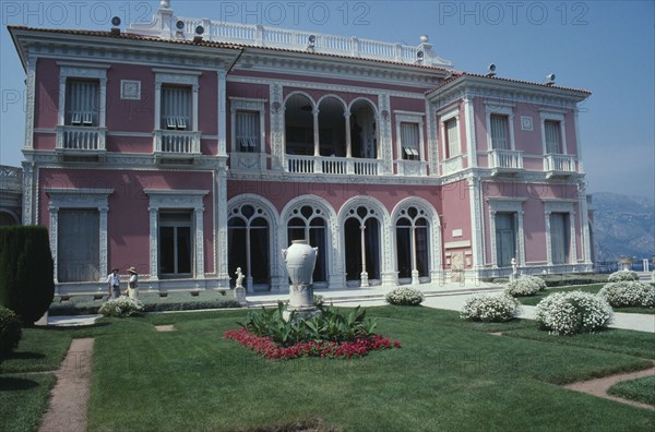 FRANCE, Provence Cote d Azur, Antibes, Exterior of Musee Ile de France seen from across garden