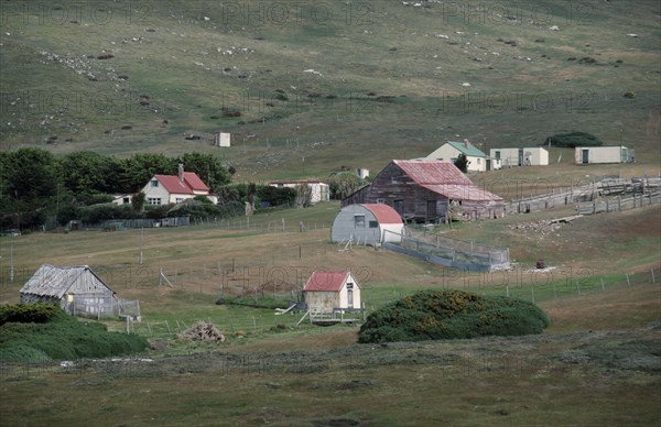 FALKLAND ISLANDS, Carcass Island, Settlement of houses