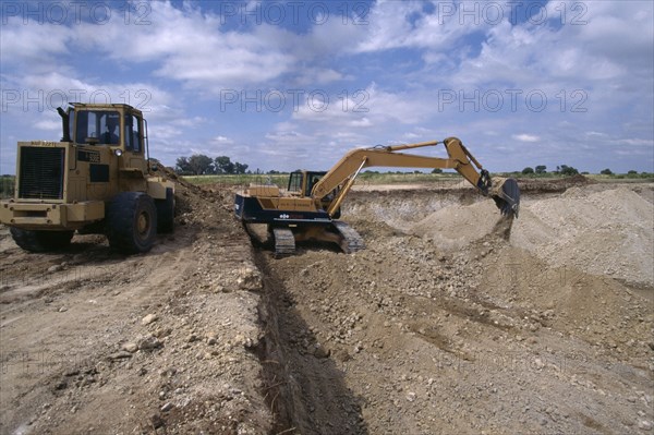 SOUTH AFRICA, Industry, Alluvial diamond mine.