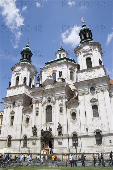 CZECH REPUBLIC, Bohemia, Prague, The 18th Century Baroque Church of St Nicholas in the Old Town Square