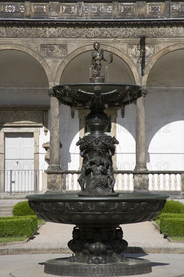 CZECH REPUBLIC, Bohemia, Prague, The Singing Fountain in the grounds of the Belvedere in the Royal Gardens beside Prague castle in Hradcany