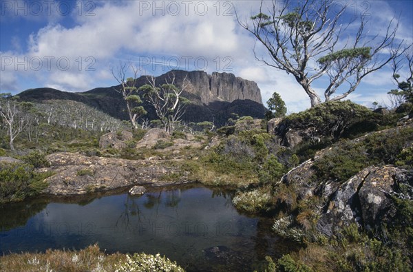AUSTRALIA, Tasmania, Walled Mountain in The Labyrinth in Cradle Mountain Lake Saint Clair National Park