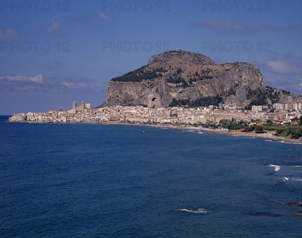 ITALY, Sicily, Palermo , "Cefalu, ancient city on the North coast with beach on the Tyrrhenian Sea"