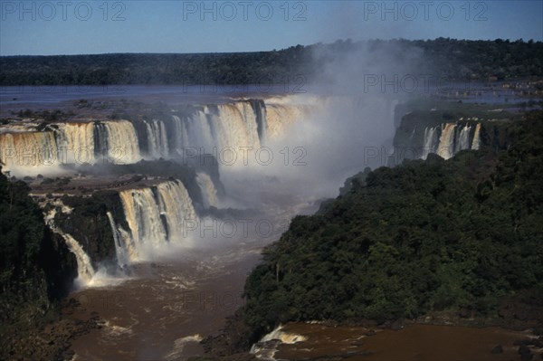 BRAZIL, Foz do Iguacu, Aerial view of the Iguacu Falls