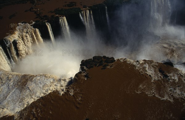 BRAZIL, Foz do Iguacu, Aerial view of the Devil’s throat.