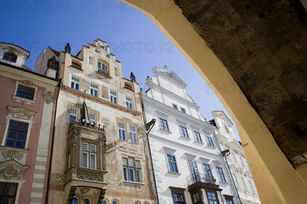 CZECH REPUBLIC, Bohemia, Prague, The Storch house and At The Stone Ram (the name of the house) in the Old Town Sqaure