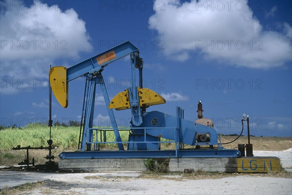 BARBADOS, Christ Church, Oil well near Lower Greys in St Georges Valley in the north of this southern parish