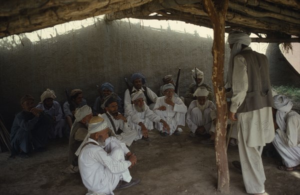 AFGHANISTAN, Mohmaud, "A jirga, traditional tribal assembly of elders which takes decisions by concensus common among the Pashtun.  Can also refer to a court or council."