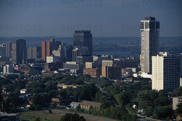 CANADA, Ontario, Hamilton, Major steel town at the south west tip of Lake Ontario.