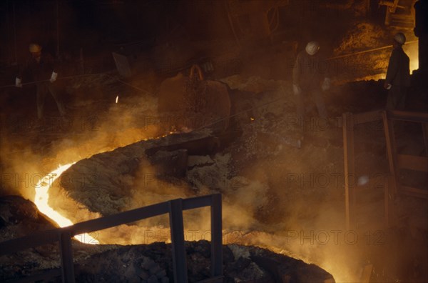 EGYPT, Industry, Men working in Steel Works