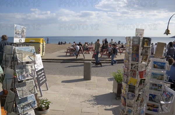 ENGLAND, East Sussex, Brighton, Postcards for sale on the seafront.