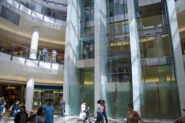 ENGLAND, Essex, Thurrock, Lakeside Shopping Centre main elevators.