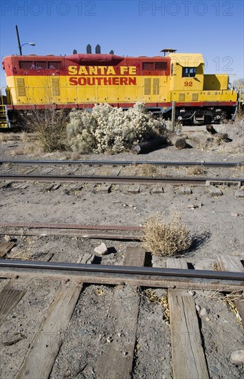 USA, New Mexico, Santa Fe, Old Santa Fe Southern railway engine