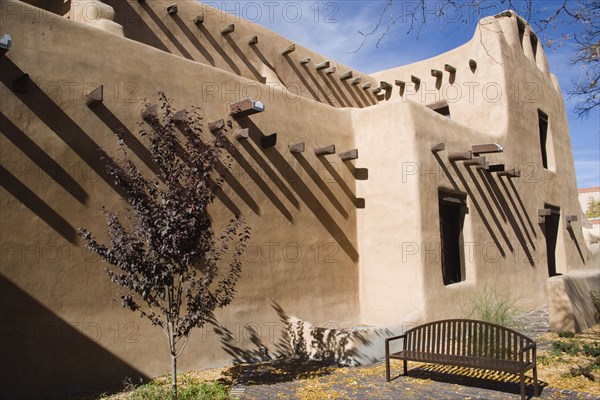 USA, New Mexico, Santa Fe, The Museum of Fine Arts built in 1917 and designed in the Pueblo Revival style by I.H. and William M.Rapp