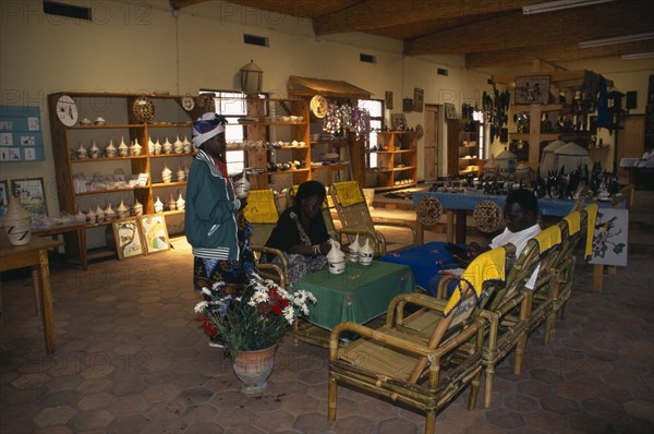 RWANDA, Gisenyi, Kiaka Artisans Co-op producing goods for export and local consumption.  The area has seen genocide and the passage of a million refugees.