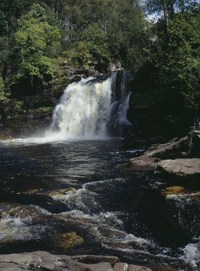 SCOTLAND, Central , Stirling, "The Falls of Falloch, the river runs South into Loch Lomond, South West of Crianlarich."