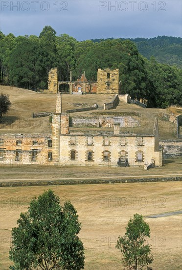 AUSTRALIA, Tasmania, "Port Arthur,", "Port Arthur Historic Site, the notorious 19thC penal colony and scene of the tragic 1996 gun massacre, south east. "