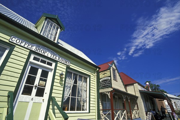 AUSTRALIA, Tasmania, Stanley, "Store fronts in this popular historic north west tourist destination, North West."