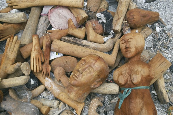 BRAZIL, Voodoo, Voodoo effigies of body parts for use in spells.