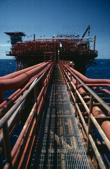 TRINIDAD, Galeota Point, Amoco oil platform.