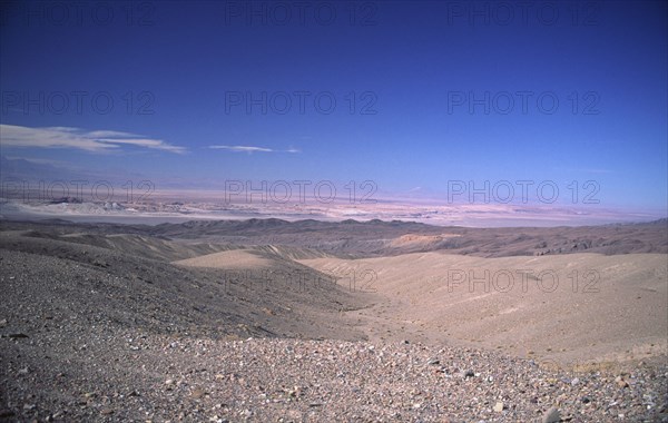 CHILE, Antofagasta, Atacama, "Moon Valley, desert landscape."