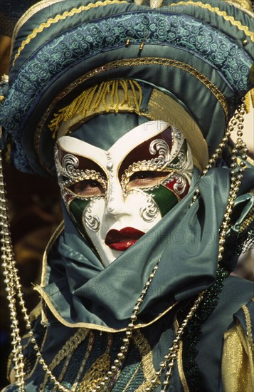 CROATIA, Kvarner, Rijeka, "Mask carnival Venetian style mask Held on the Sunday before Ash Wednesday, the Rijeka Mask carnival (Maskare) sees thousands parade through the streets in an event to rival the great Mask carnival of Venice"
