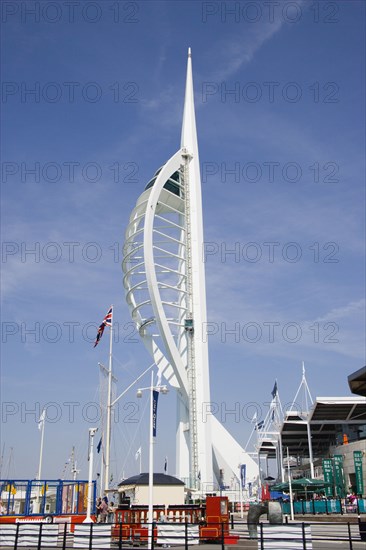 ENGLAND, Hampshire, Portsmouth, The Spinnaker Tower the tallest public viewing platforn in the UK at 170 metres on Gunwharf Quay