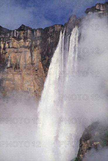 VENEZUELA, Bolivar State, Canaima national park, Angel Falls the worlds highest waterfalls.