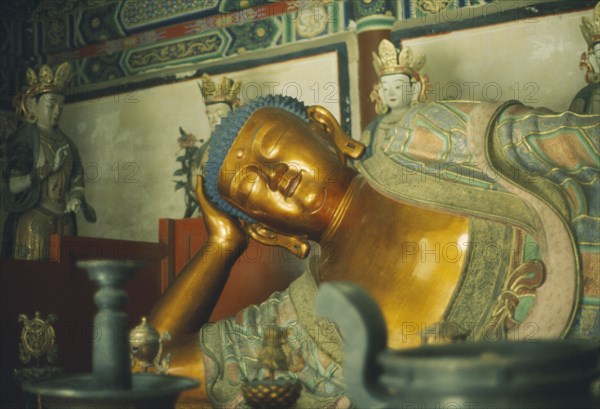 CHINA, Hebei, Beijing, Sleeping Buddha of Western Hills.