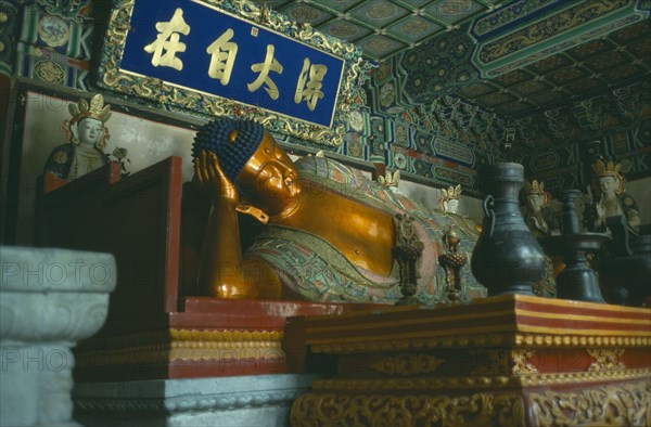 CHINA, Hebei, Beijing, Sleeping Buddha of Western Hills.