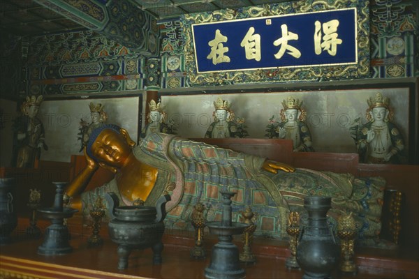 CHINA, Hebei, Beijing, Sleeping Buddha of Western Hills.