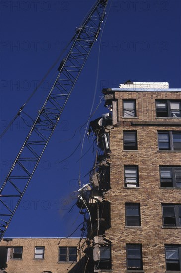 USA, Washington D.C., "Demolition of an old building, close to Dupont Circle, "