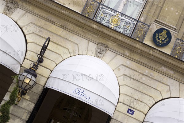 FRANCE, Ile de France, Paris, The Ritz Hotel entrance in Place Vendome