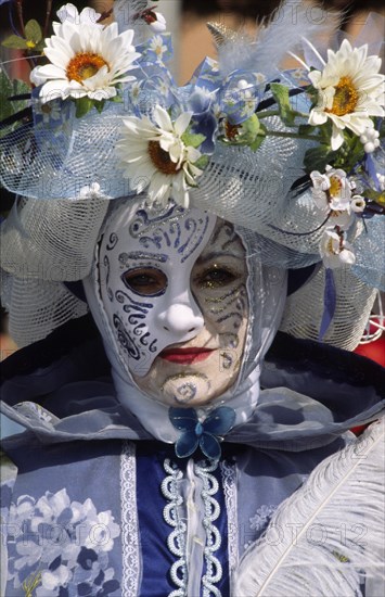 CROATIA, Kvarner, Rijeka, "Mask carnival Venetian style mask. Troops from all over the world descend on the Croatian city of Rijeka to celebrate the end of winter mask carnival (Maskare). The event, which rivals the great carnival in Venice, is held on the Sunday before Ash Wednesday"