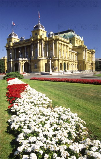 CROATIA, Zagreb, "National Theatre, located at the centre of Marshal Tito Square is the country's national theatre. Like much of the capital's architecture it is a grandoise relic from the nation's Habsburg past. "