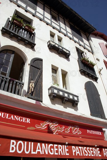 FRANCE, Aquitaine Pyrenees Atlantique, Biarritz, The Basque seaside resort on the Atlantic coast. Boulangerie bakery in the commercial centre of the town.