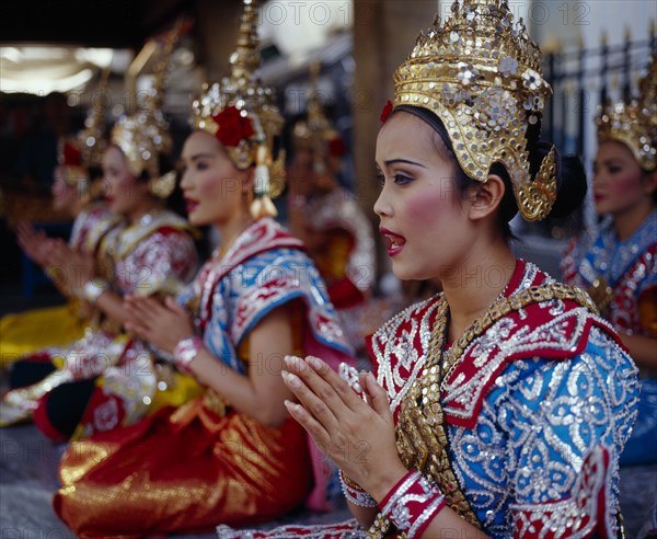 THAILAND, People, Temple dancers in traditional costume.