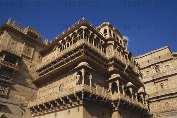 INDIA, Rajasthan, Jaisalmer, Jaisalmer Fort built in 1156 by Rajput ruler Jaisala and is the second oldest fort in Rajasthan.