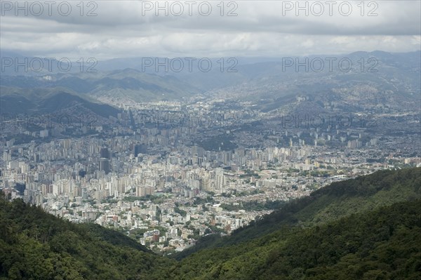 VENEZUELA, Caracas, View over city from the Avila mountain.