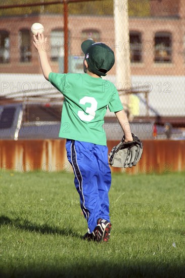 CHILDREN, Infant, Boys, Tyler Stone playing T Ball or  baseball.