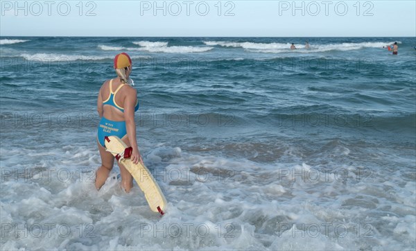 Australia, Queensland, The Gold Coast, Lifeguard Working Christmas Day - Surfers Paradise