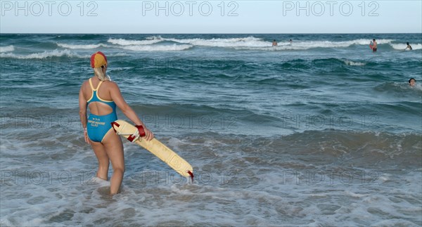 Australia, Queensland, The Gold Coast, Lifeguard Working Christmas Day - Surfers Paradise