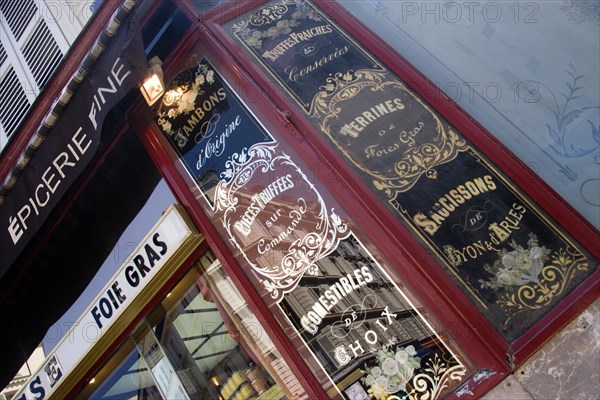 FRANCE, Ile de France, Paris, Montmartre Epicurean Delicatessen food shop specialising in Foie Gras