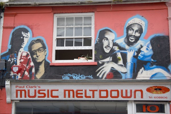 ENGLAND, East Sussex, Brighton, "Paul Clark’s Music Meltdown record shop in Sydney Street, North Laines area."