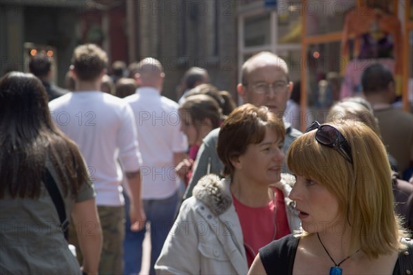 ENGLAND, East Sussex, Brighton, Shoppers in the Lanes area.