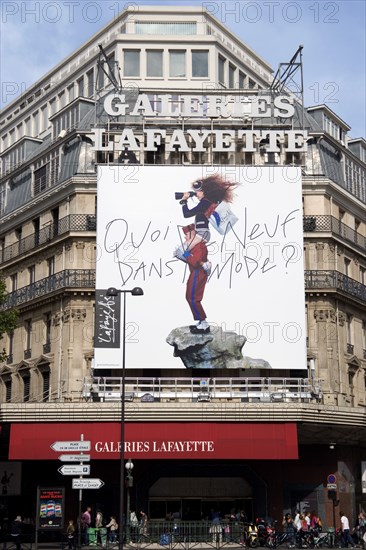 FRANCE, Ile de France, Paris, The front of Galeries Lafayette department store
